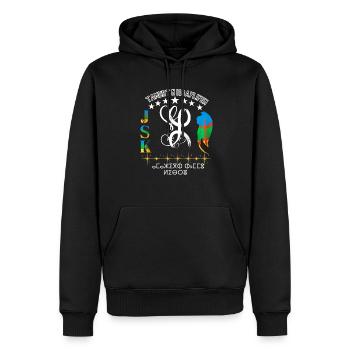 Amazigh-Graffiti Der kabylische Berberfrühling - Männer Premium Bio Hoodie - Schwarz - Vorne - Nico (187cm)