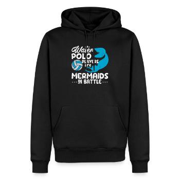 Wasserballspieler Meerjungfrauen im Kampf Lustiger - Männer Premium Bio Hoodie - Schwarz - Vorne - Nico (187cm)