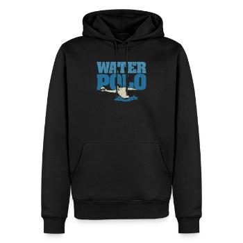 Vintage Wasserball Silhouette Poloer Retro Sport - Männer Premium Bio Hoodie - Schwarz - Vorne - Nico (187cm)