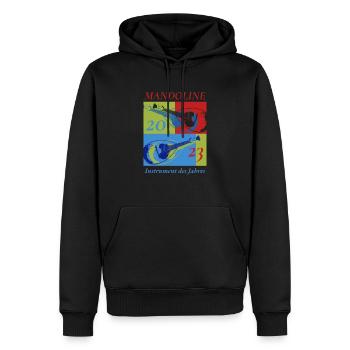 Mandoline Instrument des Jahres 2023 Popart - Männer Premium Bio Hoodie - Schwarz - Vorne - Nico (187cm)