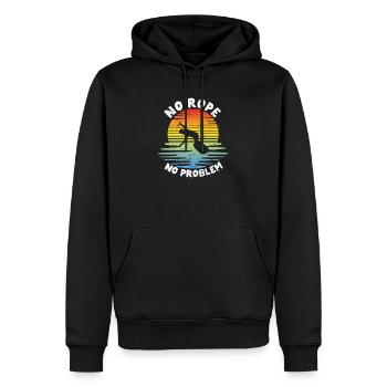 No Rope No Problem Wakesurfing Boot See Surfbrett - Männer Premium Bio Hoodie - Schwarz - Vorne - Nico (187cm)