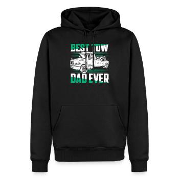 Meilleur père de remorquage jamais conducteur de dépanneuse de camionnage - Sweat à capuche Premium bio Homme - noir - Devant - Nico (187cm)
