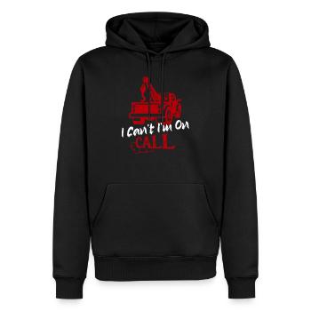 Je ne peux pas Je suis sur appel Conducteur de dépanneuse Camionnage - Sweat à capuche Premium bio Homme - noir - Devant - Nico (187cm)