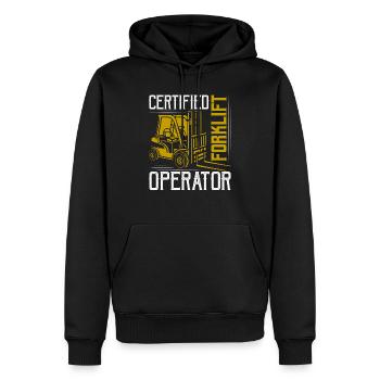 Certified Forklift Operator Warehouse Lifting - Männer Premium Bio Hoodie - Schwarz - Vorne - Nico (187cm)