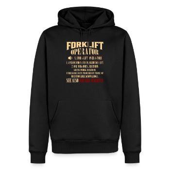 Forklift Operator Noun Operator Forklifter Driver - Männer Premium Bio Hoodie - Schwarz - Vorne - Nico (187cm)