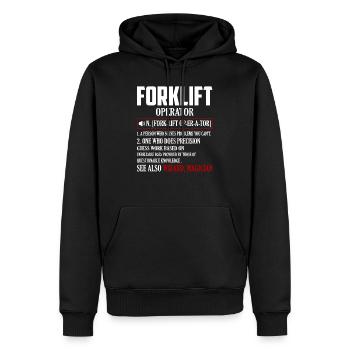 Forklift Operator Noun Driver Forklifter Operator - Männer Premium Bio Hoodie - Schwarz - Vorne - Nico (187cm)