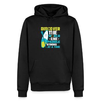 Discover The World Stand Up Paddle Board - Männer Premium Bio Hoodie - Schwarz - Vorne - Nico (187cm)