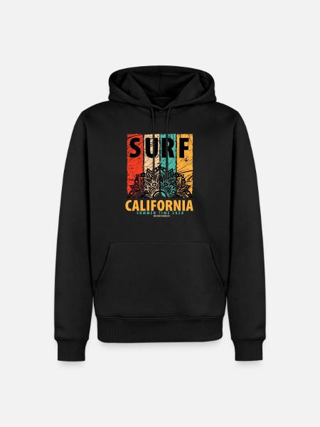 surf california summer time 2023 vintage - Men’s Premium Organic Hoodie - black