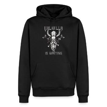 Valhalla vous attend - Sweat à capuche Premium bio Homme - noir - Devant - Nico (187cm)