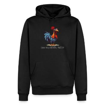 Can you Hendl this - Männer Premium Bio Hoodie - Schwarz - Vorne - Nico (187cm)