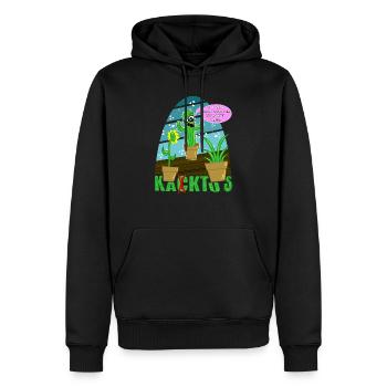 Kaktus Ka(c)ktus Kakteen Pflanzen Cartoon Stuhlgan - Männer Premium Bio Hoodie - Schwarz - Vorne - Nico (187cm)
