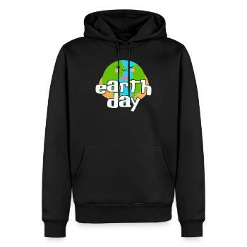 earth day - Men’s Premium Organic Hoodie - black - Front - Nico (187cm)