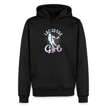Lacrosse Girl Lacrosse Woman Player - Männer Premium Bio Hoodie - Schwarz - Vorne - Nico (187cm)