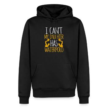 Ich kann nicht Meine Tochter hat Wasserball Mama - Männer Premium Bio Hoodie - Schwarz - Vorne - Nico (187cm)