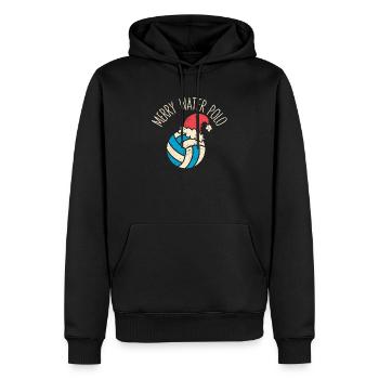 Joyeux joueur de water-polo Entraîneur des fans Noël - Sweat à capuche Premium bio Homme - noir - Devant - Nico (187cm)