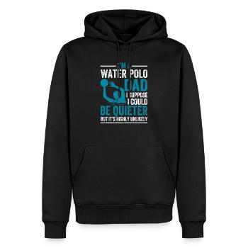 Ich bin ein Wasserball-Vater Lustiger Wasserball - Männer Premium Bio Hoodie - Schwarz - Vorne - Nico (187cm)