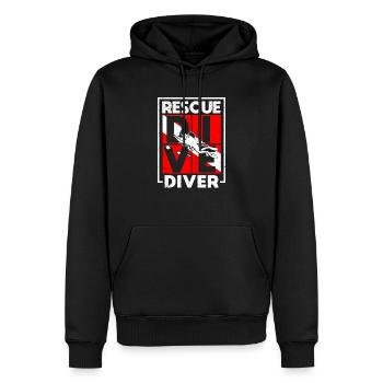 Tauchen Rettungstaucher Flaggentaucher Tauchlehrer - Männer Premium Bio Hoodie - Schwarz - Vorne - Nico (187cm)