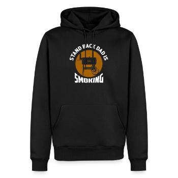 Stand Back Papa fume Griller BBQ Smoker - Sweat à capuche Premium bio Homme - noir - Devant - Nico (187cm)