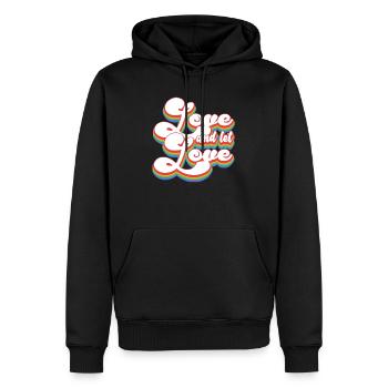 Pride Month LGBTQ - Lieben und lieben lassen - Männer Premium Bio Hoodie - Schwarz - Vorne - Nico (187cm)