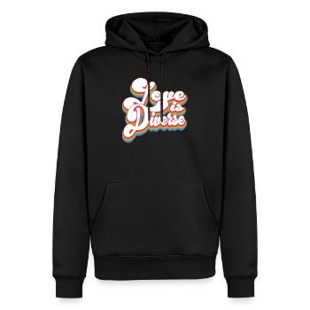 Liebe ist vielfältig - Pride Month LGBTQ - Männer Premium Bio Hoodie - Schwarz - Vorne - Nico (187cm)