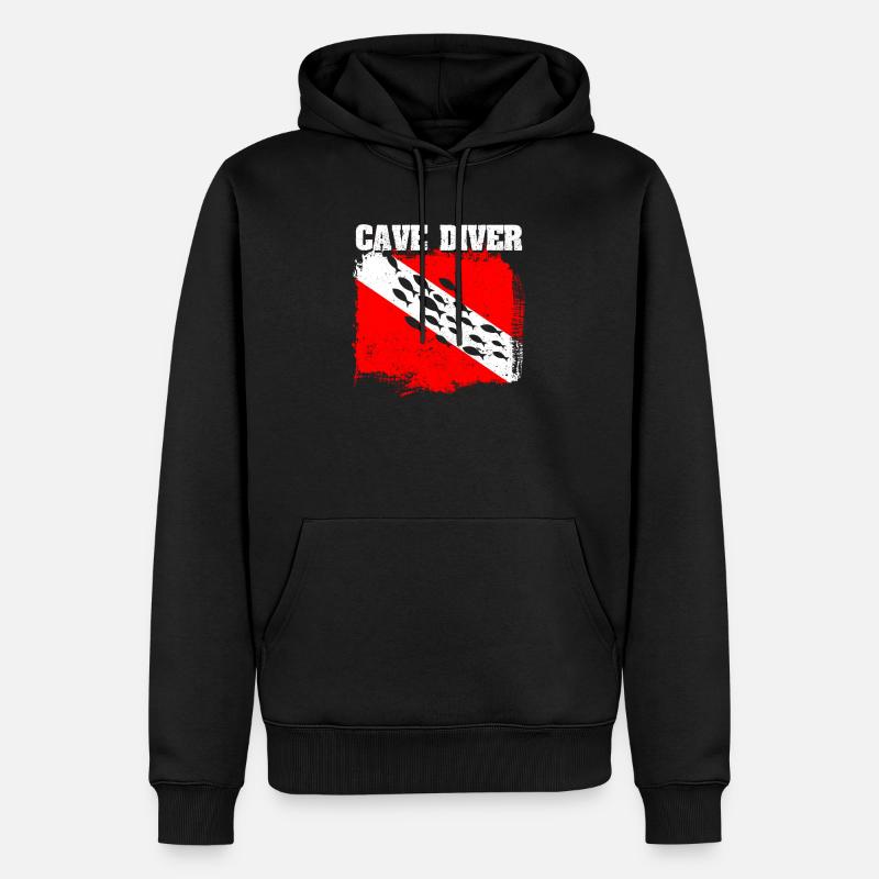 Höhlentauchlehrer Divemaster Tieftauchlehrer - Männer Premium Bio Hoodie - Schwarz
