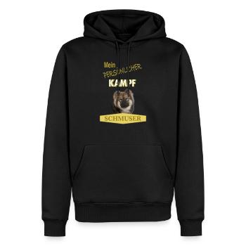 Mein persönlicher Kampfschmuser - Eurasier - Männer Premium Bio Hoodie - Schwarz - Vorne - Nico (187cm)