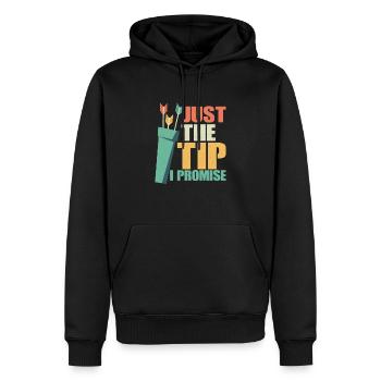 Just The Tip I Promise Archery Target Bow & Arrows - Männer Premium Bio Hoodie - Schwarz - Vorne - Nico (187cm)