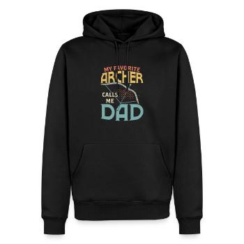 My Favorite Archer Calls Me Dad Archery Target Bow - Männer Premium Bio Hoodie - Schwarz - Vorne - Nico (187cm)