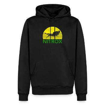 Nitrox Tieftauchen Tauchen Taucher Unterwasser - Männer Premium Bio Hoodie - Schwarz - Vorne - Nico (187cm)