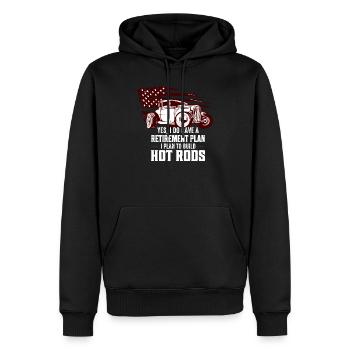 Oui, j’ai un plan de retraite que j’ai l’intention de construire H - Sweat à capuche Premium bio Homme - noir - Devant - Nico (187cm)