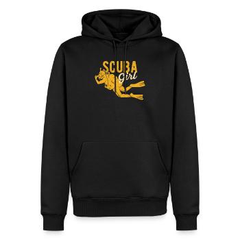 Scuba Girl Lustig Tiefseetauchen Mädchen Taucher - Männer Premium Bio Hoodie - Schwarz - Vorne - Nico (187cm)