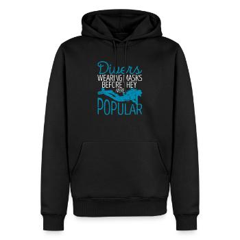 Taucher, die Masken trugen, bevor sie populär - Männer Premium Bio Hoodie - Schwarz - Vorne - Nico (187cm)