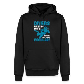 Taucher, die Masken trugen, bevor sie populär - Männer Premium Bio Hoodie - Schwarz - Vorne - Nico (187cm)