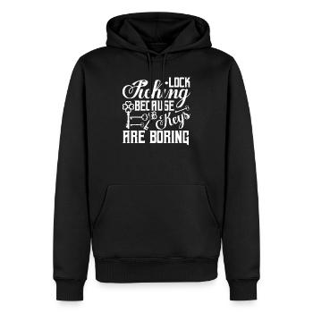 Lock Picking Because Keys Are Boring Locksmith Loc - Männer Premium Bio Hoodie - Schwarz - Vorne - Nico (187cm)