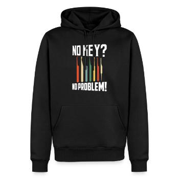No Key? No Problem! Lockpicker Locksmith - Männer Premium Bio Hoodie - Schwarz - Vorne - Nico (187cm)