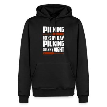 Picking Locks By Day Picking Girls By Night Locksm - Männer Premium Bio Hoodie - Schwarz - Vorne - Nico (187cm)