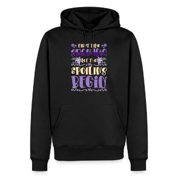 First Time Grandma Let The Spoiling Begin - Männer Premium Bio Hoodie - Schwarz - Vorne - Nico (187cm)