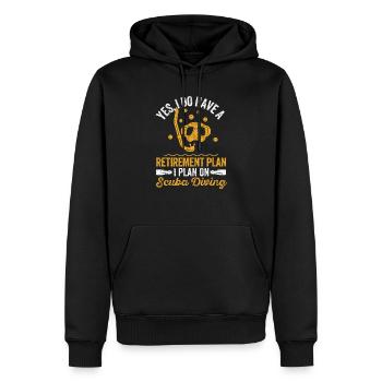 Ja, ich habe einen Ruhestandsplan Tauchen - Sweat à capuche Premium bio Homme - noir - Devant - Nico (187cm)