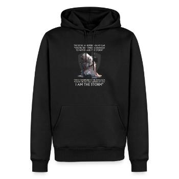 Christlicher Bibelvers Religiöses Kreuz Anime Ritter - Männer Premium Bio Hoodie - Schwarz - Vorne - Nico (187cm)