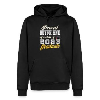 Graduation 2023 - Fière tante d’une promotion de 2023 - Sweat à capuche Premium bio Homme - noir - Devant - Nico (187cm)