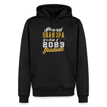 Grand-père de diplômé - Fier grand-père d’une classe de - Sweat à capuche Premium bio Homme - noir - Devant - Nico (187cm)