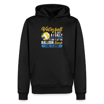Volleyball ist nur eine wirklich intensive Version - Männer Premium Bio Hoodie - Schwarz - Vorne - Nico (187cm)