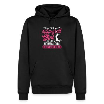 I'm a volleyball girl Fun beach sport - Men’s Premium Organic Hoodie - black - Front - Nico (187cm)