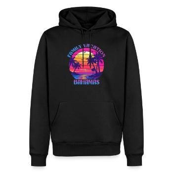 Vacances en famille Bahamas Vacances en bateau de croisière - Sweat à capuche Premium bio Homme - noir - Devant - Nico (187cm)