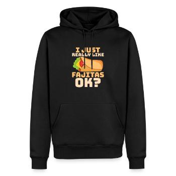 J’aime vraiment les fajitas, d’accord ? Foodie Taco Food W - Sweat à capuche Premium bio Homme - noir - Devant - Nico (187cm)