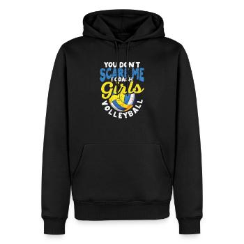 Tu ne me fais pas peur, j’entraîne des filles - Sweat à capuche Premium bio Homme - noir - Devant - Nico (187cm)
