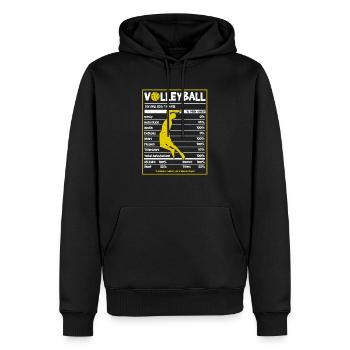 Volleyball Spieler Trainer Fans Mannschaftssport - Männer Premium Bio Hoodie - Schwarz - Vorne - Nico (187cm)