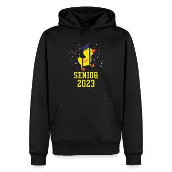 Quack Ducks Senior 2023 Graduation Grads - Sweat à capuche Premium bio Homme - noir - Devant - Nico (187cm)