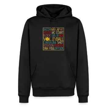 Volleyball-Liebhaber Worte lustig Team Sport Spiel - Männer Premium Bio Hoodie - Schwarz - Vorne - Nico (187cm)