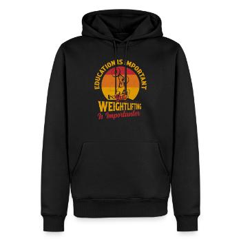 Education Is Important Workout Training Weight Lif - Männer Premium Bio Hoodie - Schwarz - Vorne - Nico (187cm)